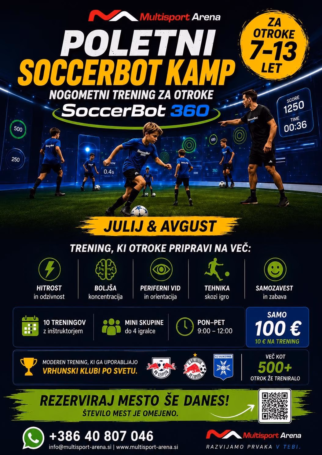 Poletni SoccerBot 360 kamp za otroke